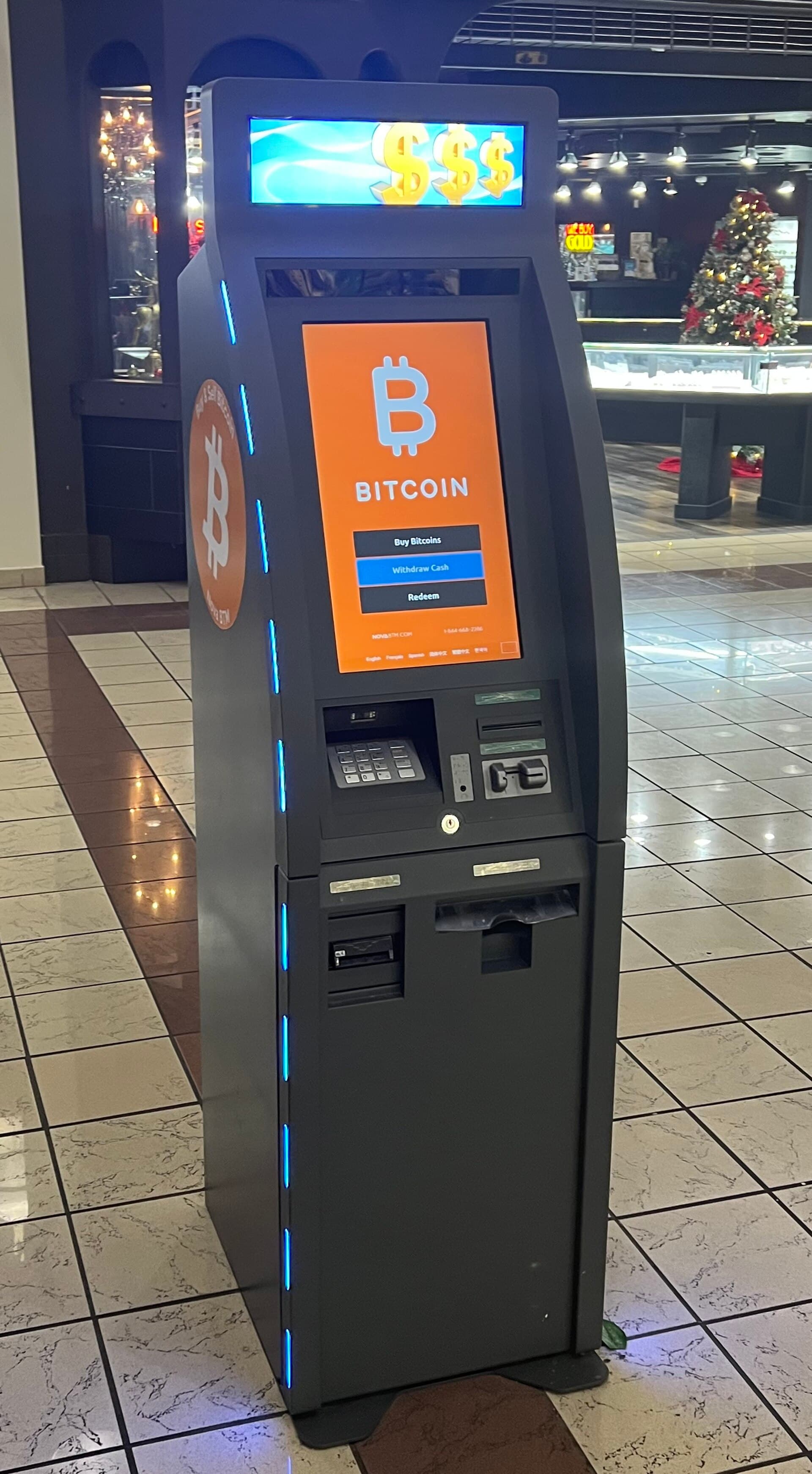 A Bitcoin ATM at Weberstown Mall in Stockton, Nov. 22, 2024 (file photo)
