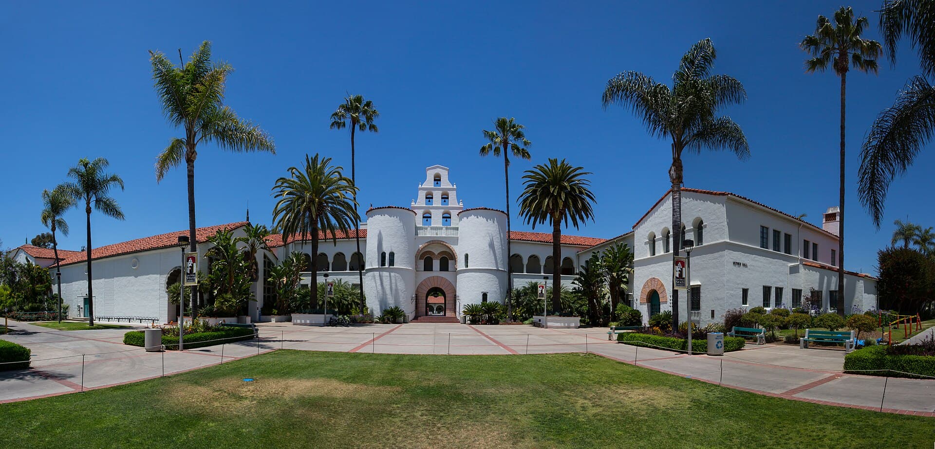 Hepner Hall on the San Diego State University campus in San Diego