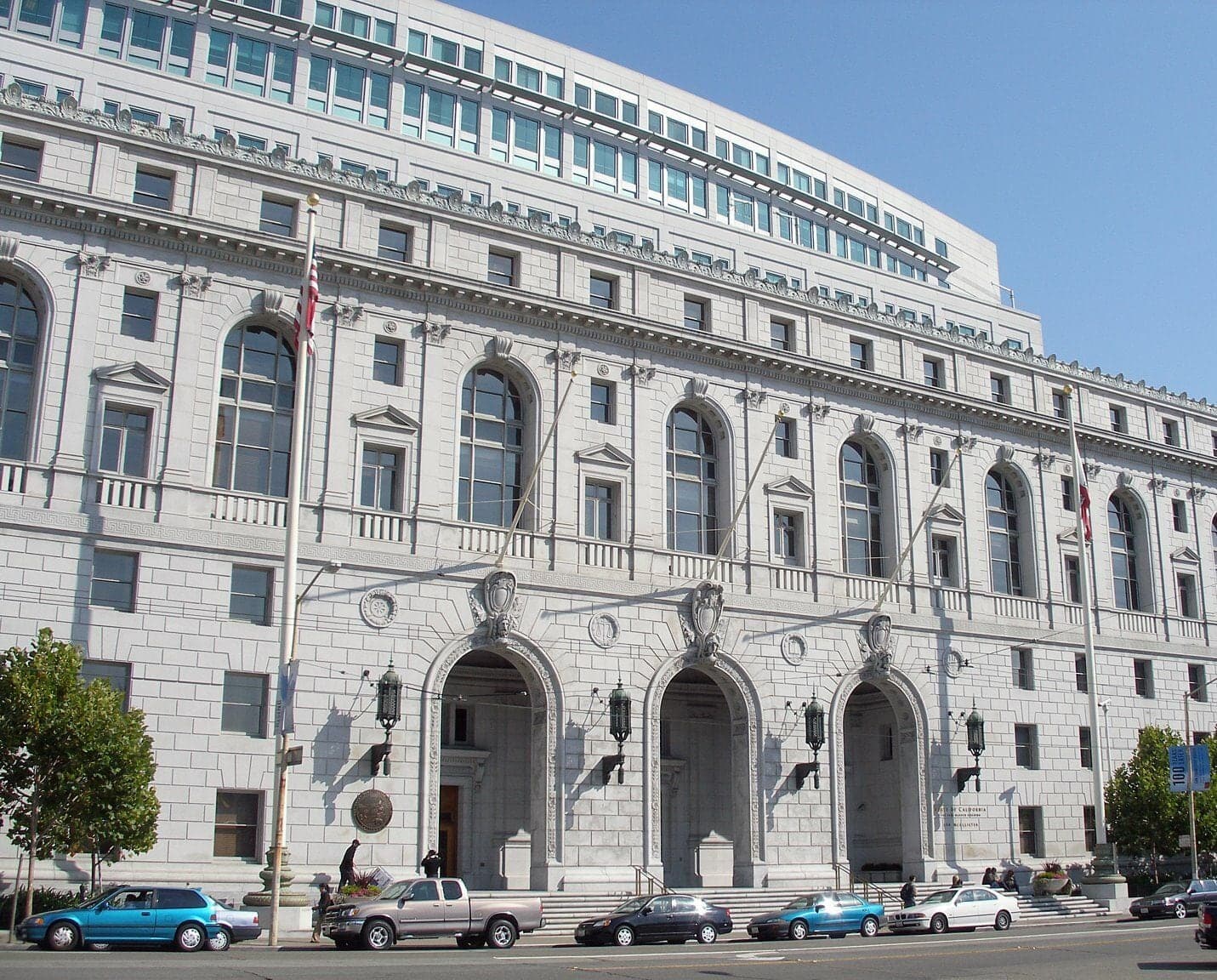 The Earl Warren Building on Civic Center Plaza in San Francisco, home of the Supreme Court of California