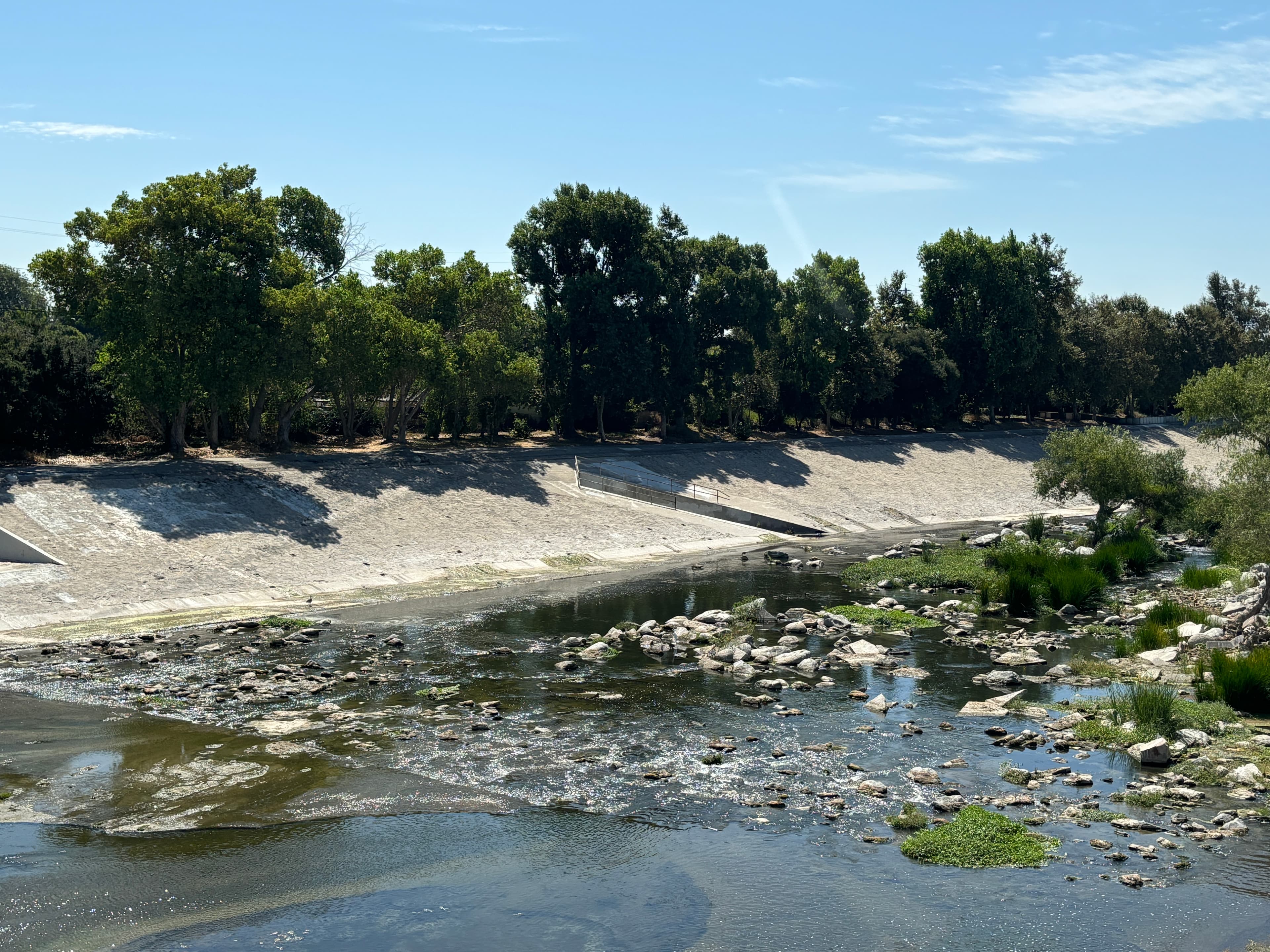 The Los Angeles River in July 2024, a receiving water named in the East San Fernando Valley stormwater capture parks program
