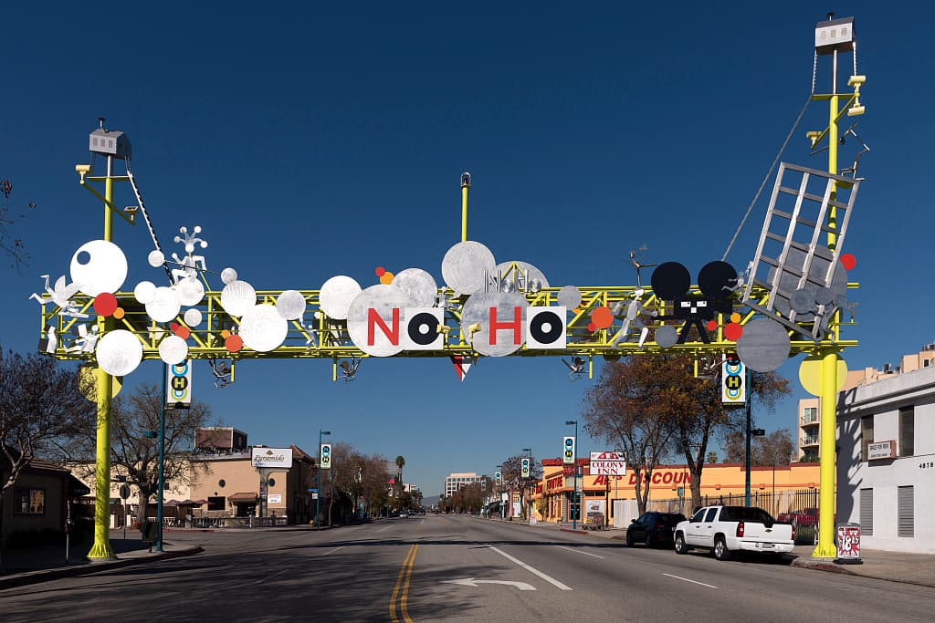 The NoHo Gateway Sign welcoming visitors to the arts district of North Hollywood in Los Angeles (Carol M. Highsmith file photo)