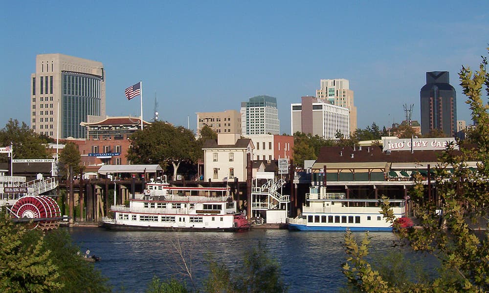 The Sacramento riverfront