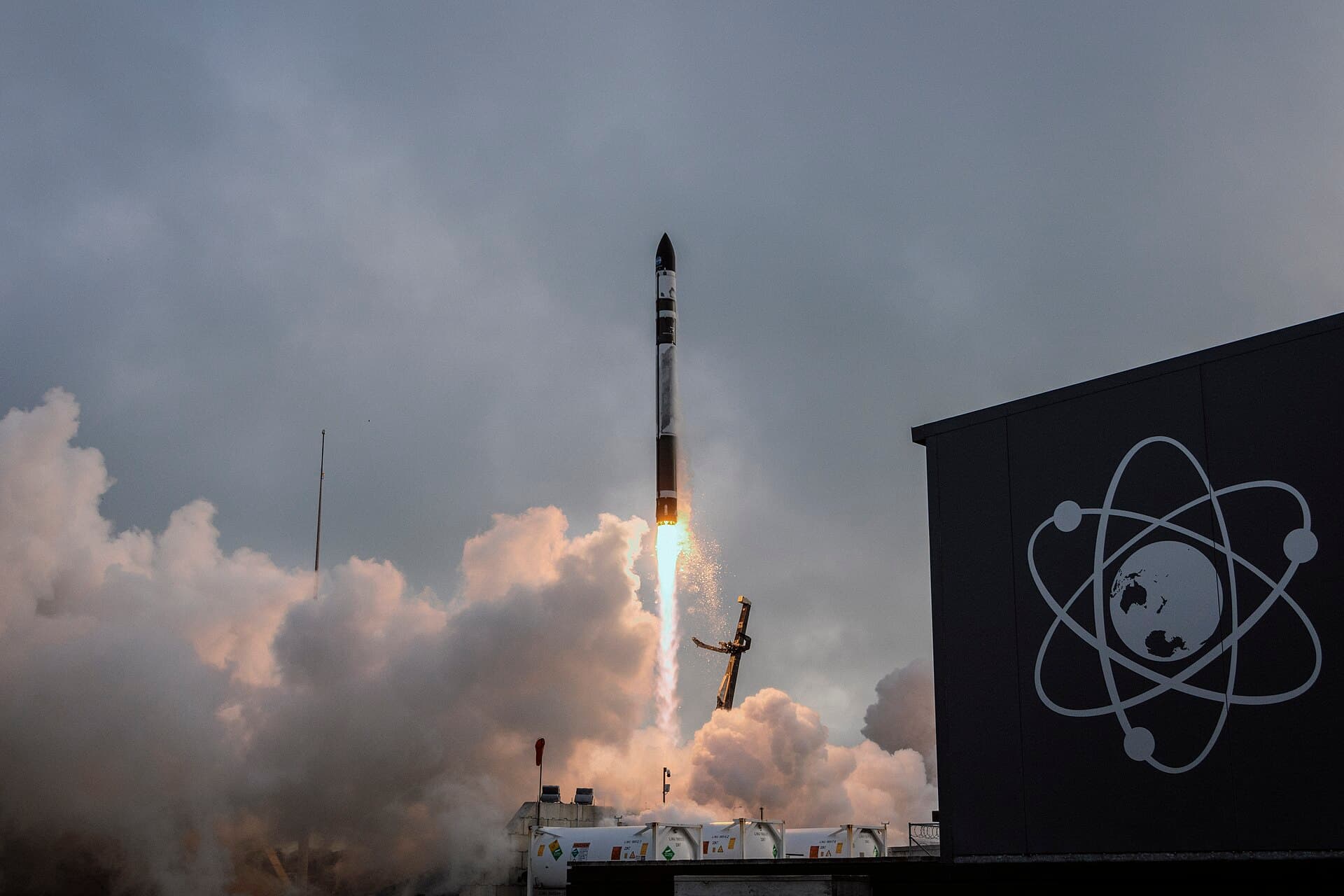 A Rocket Lab Electron rocket lifts off from the company's Launch Complex 1 in Mahia, New Zealand, carrying a NASA PREFIRE satellite, June 5, 2024. Rocket Lab is headquartered in Long Beach (file photo)