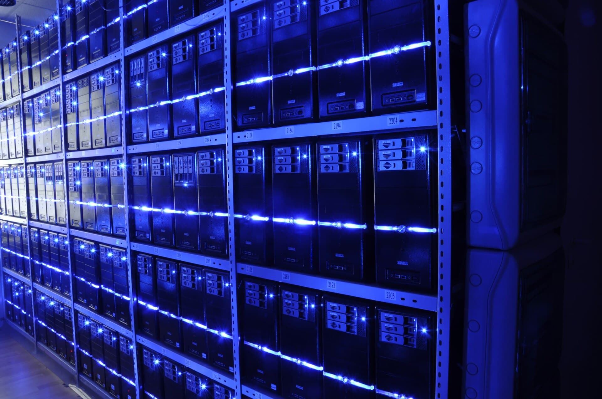 Rows of servers in a data center (file photo, March 2013)